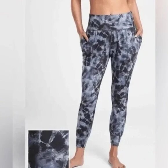 Athleta Salutation High Rise Tie Dye Printed Joggers Size M - Picture 1 of 11
